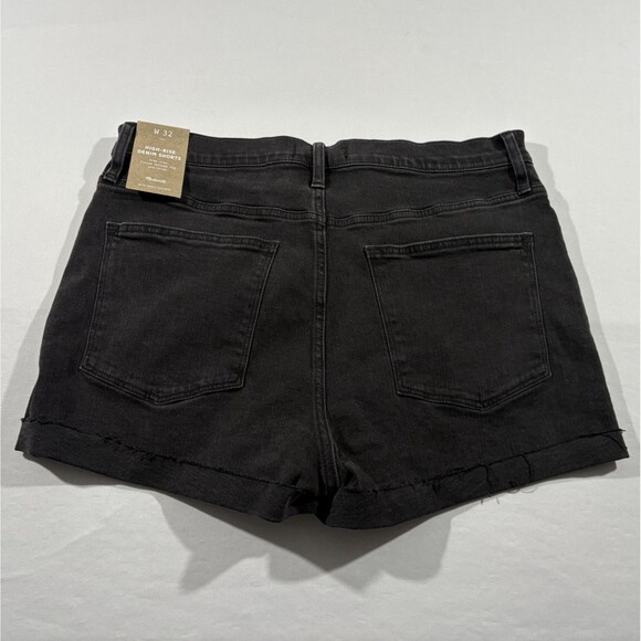 Madewell Shorts Women High Rise Denim Dark Grey Vintage Wash Jean Sz 32 NWT - Picture 12 of 13